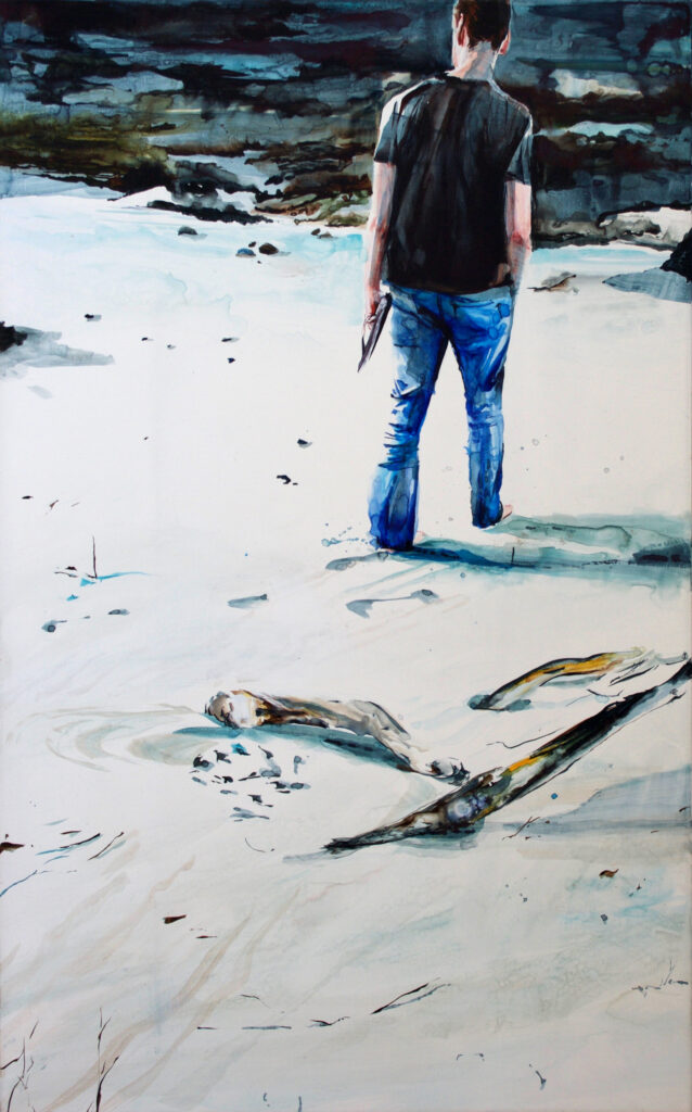 Arriving Lost
Ink on Canvas
50x80cm
€900